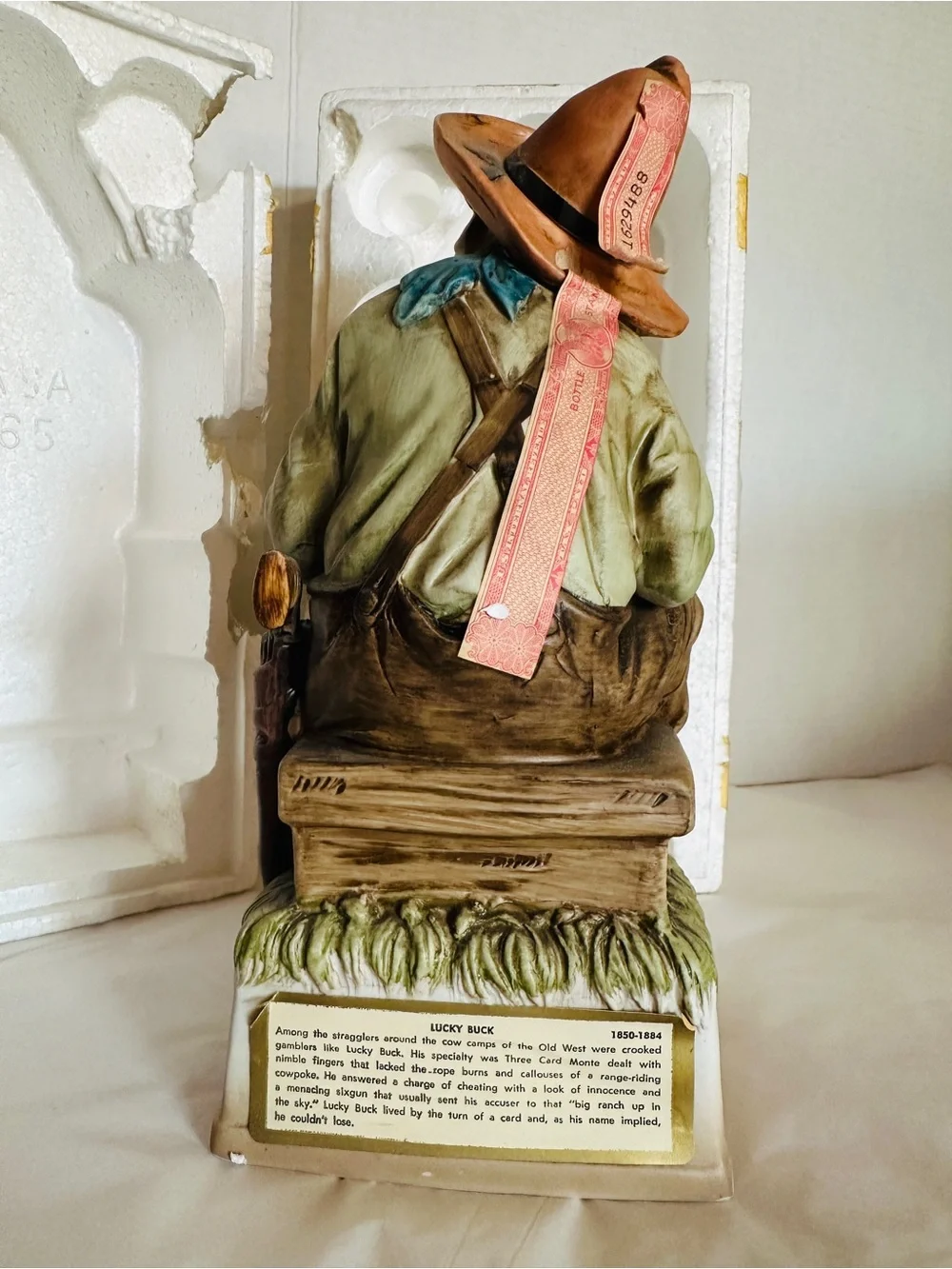 VTG 1974 “Western Gambler” Lucky Buck - Decanter EMPTY ♻️